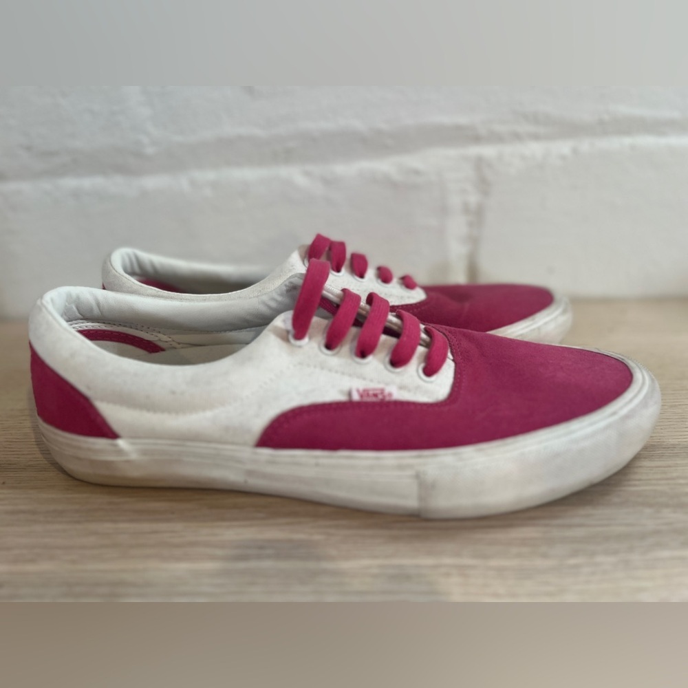 Vans Pink and White Sneakers Men’s 11.5